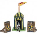 Papo - 39132 - Jouet Bois - Tente Palissade Bleue