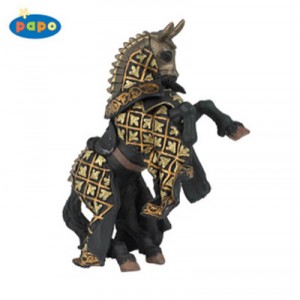 Papo - Cheval du maître des armes taureau noir - 39918