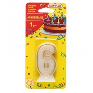 Toy Partner - COU606 - Cake Decoration - Candles Number 6