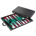 Philos - 1715 - Jeu Backgammon - cuir synthétique - vert - Langue : allemand (Import Allemagne)
