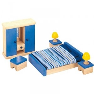 Pintoy Djeco-chambre Adulte Pour Maison Poupees Bois