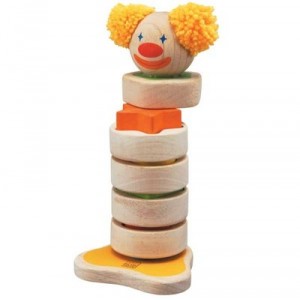 Plan Toys - Jeu Educatif - Clown en bois à empiler (Plan Toys, Jeux éducatifs)