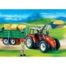 Playmobil - Fermier/Grand Tracteur/Remorque - 4496