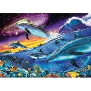 Ravensburger - 16064 - Puzzle - Dauphins Joueurs - 1000 Pièces