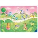 RAVENSBURGER - Puzzle en bois "Au pays des princesses", 10 pièces