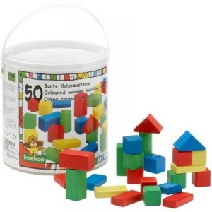 Rossberg Beeboo - 50159-50 Color Wooden Cubes (Germany Import)