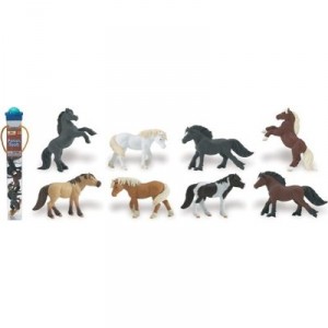 Safari - Ponies - Tube of 12 figurines