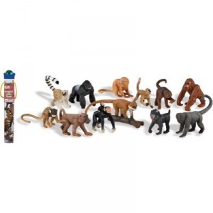 Safari - Monkey - Tube of 12 figurines