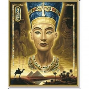 Schipper - 9130413 - Peinture par Numéro - Buste de Nefertiti - 40x50 cm (Import Allemagne)