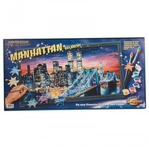 Schipper - 9220 369 - Peinture par Numéro - Manhattan la Nuit - 40x80 cm (Import Allemagne)