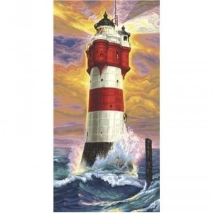 Schipper - 9220 399 - Number Paint Lighthouse "Malen nach Zahlen, Leuchtturm Roter Sand" - 40 x 80 ...