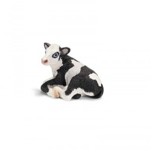 Schleich - 13639 - Figurine - Animaux - Veau Holstein - Couché