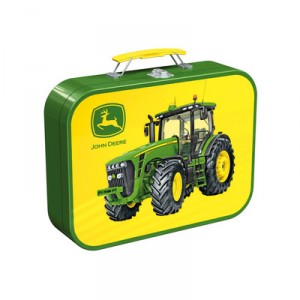 Schmidt Spiele John Deere, Boîte de puzzles 2x60, 2x100 pièces, coffret en métal