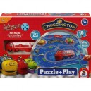 Schmidt Spiele Puzzle 18 pièces Chuggington Wilson avec locomotive mécanique