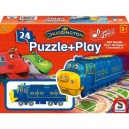 Schmidt Spiele Puzzle 48 pièces Chuggington Bruno avec locomotive mécanique