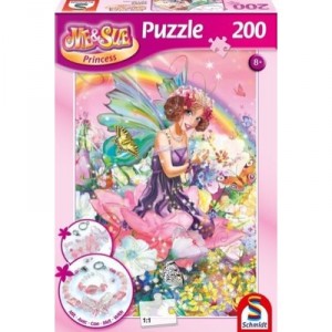 Schmidt Spiele Schmidt - 55065 - Puzzle - Enfant - La Princesse aux Papillons - Bijoux - 200 Pièces