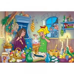 Schmidt Spiele Schmidt - 55279 - Puzzle - Enfant - La Cuisine de Sorcières - 100 Pièces