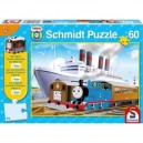 Schmidt Spiele Schmidt - 55406 - Puzzle - Enfant - Près des Bateaux + Toby - 60 Pièces