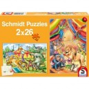 Schmidt Spiele Schmidt - 55519 - Puzzle - Enfant - Au Cirque