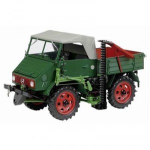 Schuco - SCHU00145 - Véhicule Miniature - Mercedes - Benz Unimog 2010 + Faucheuse - Echelle 1 / 18