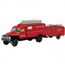Schuco - SCHU02937 - Véhicule Miniature - Fourgonnette - Hanomag L28 Pompier Chimie avec Remorque TS...