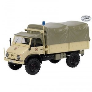 Schuco - SCHU03384 - Miniature Vehicle - Mercedes - Benz Unimog 404 S Pick - up Baché Cross - Red ...