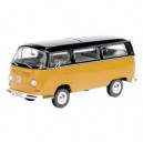 Schuco - SCHU03495 - Véhicule Miniature - VW T2a Minibus de luxe - Orange / Noir - Echelle 1 / 43