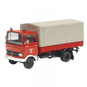 Schuco - SCHU03527 - Miniature Vehicle - Pick - up Baché Mercedes - Benz LP 608 Fireman - Ladder 1 ...