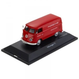 Schuco - SCHU03561 - Véhicule Miniature - Fourgonnette - VW T1 - Porsche Renndienst - Rouge - Echell...