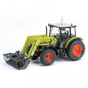 Schuco - SCHU07625 - Véhicule Miniature - Tracteur Claas Axos 330 avec Chargeur Frontal - Echelle 1 ...