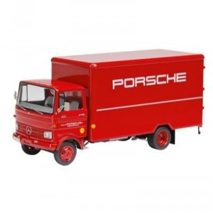 Schuco - SCHU22370 - Miniature Vehicle - Mercedes Benz LP 608 - Porsche - Red - Scale 1 / 87