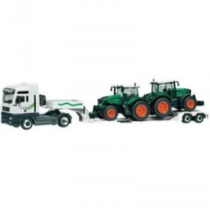 Schuco - SCHU22709 - Miniature Vehicle - Truck MAN TG - A - Low loaders Langendorf Transpo ...