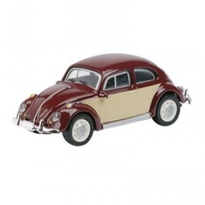 Schuco - SCHU25357 - Miniature Car - VW Beetle - Red and Beige - Scale 1 / 87