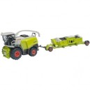 Schuco - SCHU25683 - Véhicule Miniature - Ensileuse Claas Jaguar 980 avec Remorque - Echelle 1 / 87