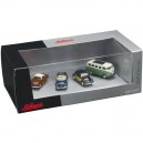 Schuco - SCHU25756 - Véhicule Miniature - Coffret de 4 WW - Coccinelle Cabriolet, Karman Ghia, Samba...