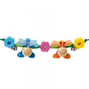 Selecta Spielzeug - wooden pram chain Farfalli