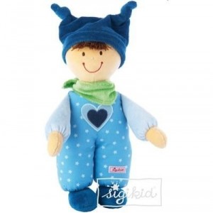 Sigikid Babydolly: Small doll, blue, 24 cm