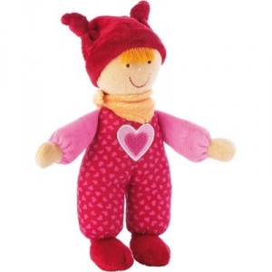 Sigikid Babydolly : Poupette rouge, 29 cm