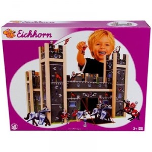 Eichhorn - 100002520 - Wooden Castle - Tours and drawbridge included - 1 x 5 x 40 x 40 cm (Germany Import)