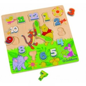 Simba Eichhorn Winnie Pooh puzzle learning clock, 12 pcs