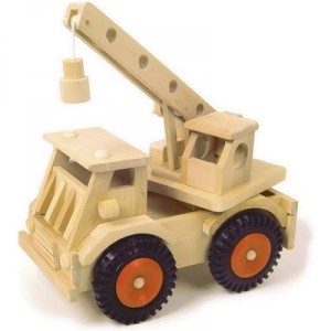 Small Foot Design Truck with crane and plastic wheels