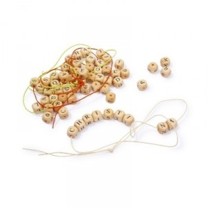 Small Foot Design Alphabet Beads