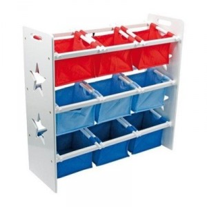 Small Foot Design shelving with storage bags