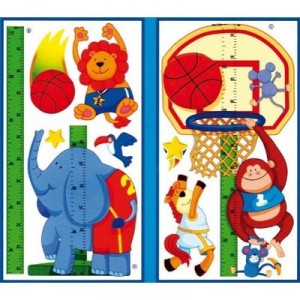 Small Foot Design stickers decorating child's room fathom basketball