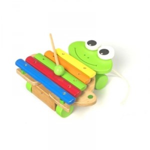 Small Foot Design Xylophone grenouille en bois à tirer