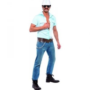 Village People Costume Smiffys adult worker - One Size