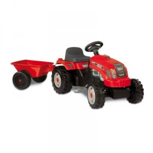 Smoby Smoby Interactive pedal tractor with trailer ...