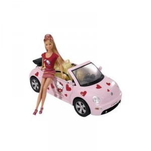 Spectra Simba - Steffi Love 5733298 - Doll with Hello Kitty model car - Pink (Germany Import)