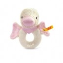 Steiff Anneau de préhension Canard cancanant, rose, 12 cm