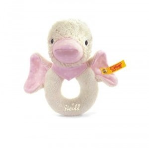 Steiff Duck ring handle gossip, pink, 12 cm